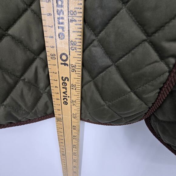 Lauren Ralph Lauren LRL Quilted Barn Coat Women's LG Green Chore Jacket Corduroy - Picture 9 of 16